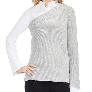 Vince Camuto Mixed Media Layered Sweater